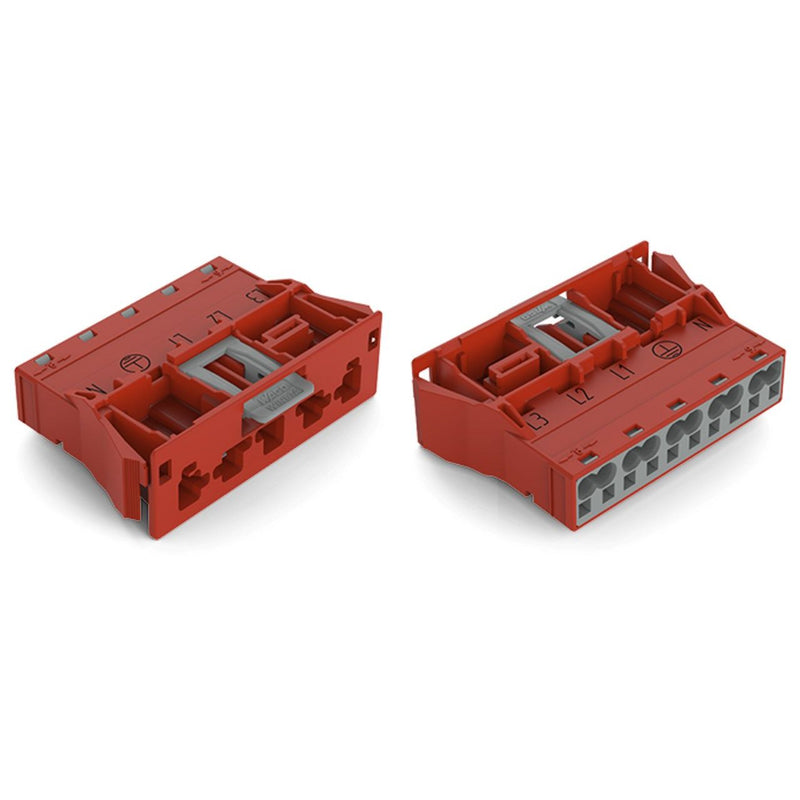 WAGO - Geräteanschluss für steckbare Gebäudeinstallation Snap-In-Stecker 770-2315 5-polig,Kod. P,rot − 50 Stück