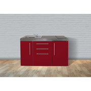 Stengel - Mini-Küche Miniküche Premiumline MPGSBR150GSGKFreBli Bordeauxrot