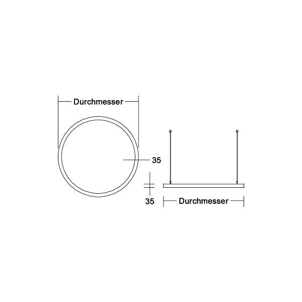 Brumberg Leuchten - Pendelleuchte LED-Pendel-Ringleuchte 84010174CA 4000K, Casambi