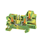 Weidmüller - Schutzleiter-Reihenklemme Klemme AL3C 4 PE PUSH IN, 4 mm² − 50 Stück