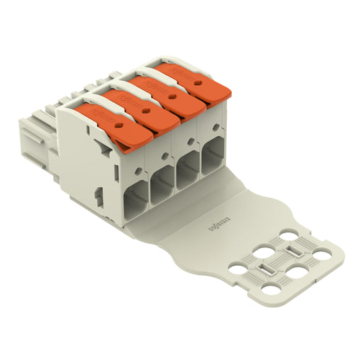 WAGO GmbH & Co. KG - Ein- und mehrpolige Klemmenleiste 1-Leiter-Federleiste Hebel 832-1104/334-000 Push-inCAGECLAMP,lgr − 10 Stück