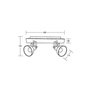 Brumberg Leuchten - Decken-/Wandleuchte Anbauleuchte 2x E14 57112180
