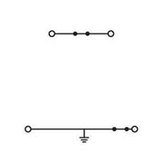 WAGO - Schutzleiter-Reihenklemme Doppelstockklemme 870-517 0,08-2,5/4qmm PE/N − 50 Stück