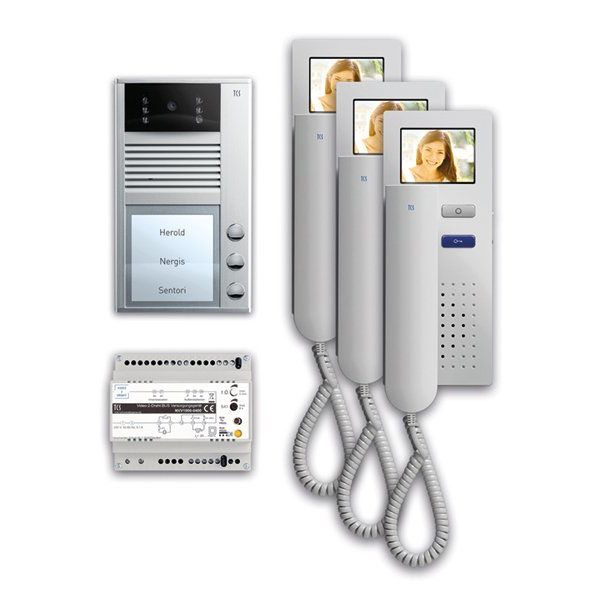 TCS Tür Control - Türsprech-Set Video-Türsprechanlagenset PVC1430-0010 3 Tasten AP, Telefon