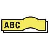 Newell Brands - Schriftband D1 Schriftband 19mm/7m 45808 schwarz auf gelb