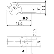 OBO Bettermann - Befestigungsschelle für Kabel/Rohre Leitungsschelle WN 7855 A 8 ge.chromat. − 100 Stück
