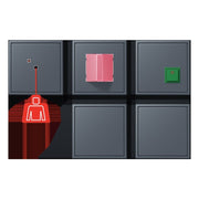 Jung - Behindertenelement für Installationsschalterprogramme Notrufset mit USV NRS LC 0834-2 262