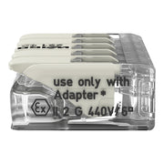 WAGO - Steckklemme COMPACT-Verbindungsklemme 221-685 Ex e,transparent − 15 Stück