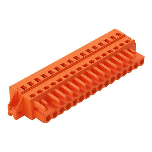 WAGO - Kabelsteckverbinder für Leiterplattensteckverbinder 1-Leiter-Federleiste 231-316/031-000 CAGECLAMP,2,5mm²,or − 10 Stück