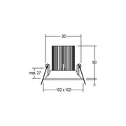 Brumberg Leuchten - Downlight/Strahler/Flutlicht LED-Einbauleuchte 12408073 13,6W 3000K ws 700mA
