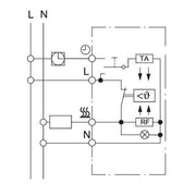 Eberle Controls - Raumthermostat/Uhrenthermostat Raumtemperaturregler RTR-E 8025-50 UP, Ö,230V,T/N/A LED