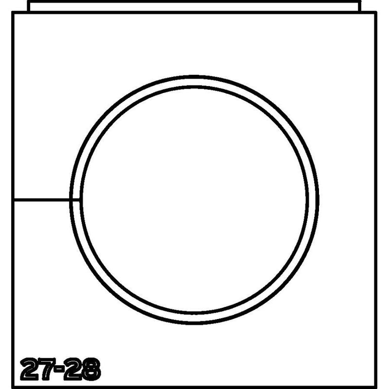 HellermannTyton - Kabelführung für Gehäuse/Schränke Einfachtülle VP-L_27-28 VarioPlate 27-28 mm − 10 Stück