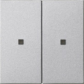 Gira - Bussystem-Tastwippe KNX RF Bedienaufsatz 2-f. 510726 Alu