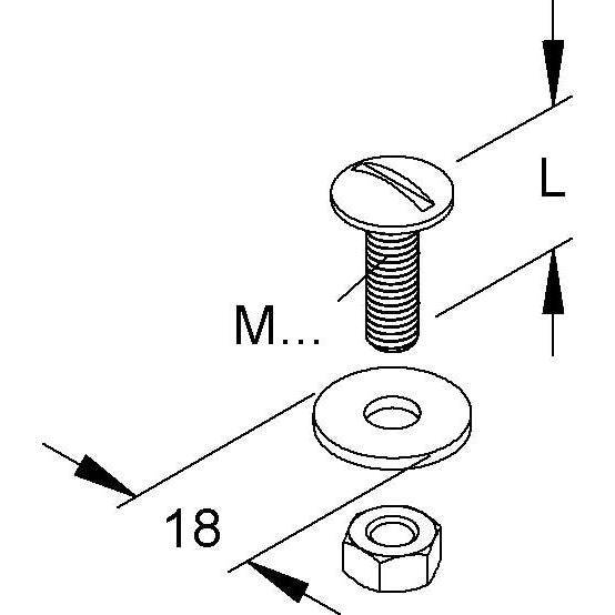 Niedax - Maschinenschraube/Bolzen Schraube FKM 6X20 E4