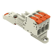 WAGO - Ein- und mehrpolige Klemmenleiste 1-Leiter-Federleiste 831-1103/306-000 Push-inCAGECLAMP,lgr − 12 Stück