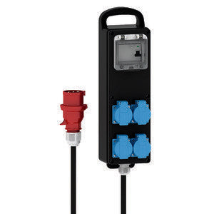 Bals Elektrotech - CEE-Steckdosen-Kombination (IEC 60309) Vollgummi-Verteiler 53213 mit FI