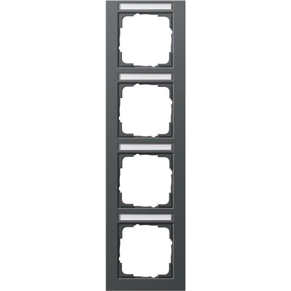 Gira - Abdeckrahmen 4f. anth 111423 senkrecht,bruchsi