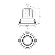 EVN Lichttechnik - Downlight/Strahler/Flutlicht LED-Einbauleuchte modular F04R14SM3830L55P Konfigurationstype