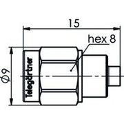 Telegärtner - Abschlusswiderstand SMA-Abschlusswiderstand 100024780 (M)AU, 1W,23dB,6GHz