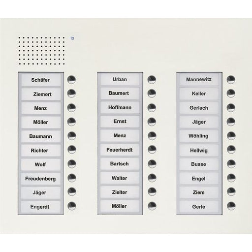 TCS Tür Control - Türstation für Türkommunikation Audio Außenstation PUK 30 PUK30/3-WS Tasten 3-spaltig UP