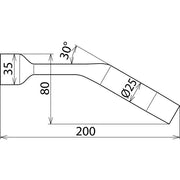 DEHN - Zubehör/Ersatzteile für Sicherheitsgeräte Querdüse abgewinkelt QD 35 W NS D 25/B 35 mm