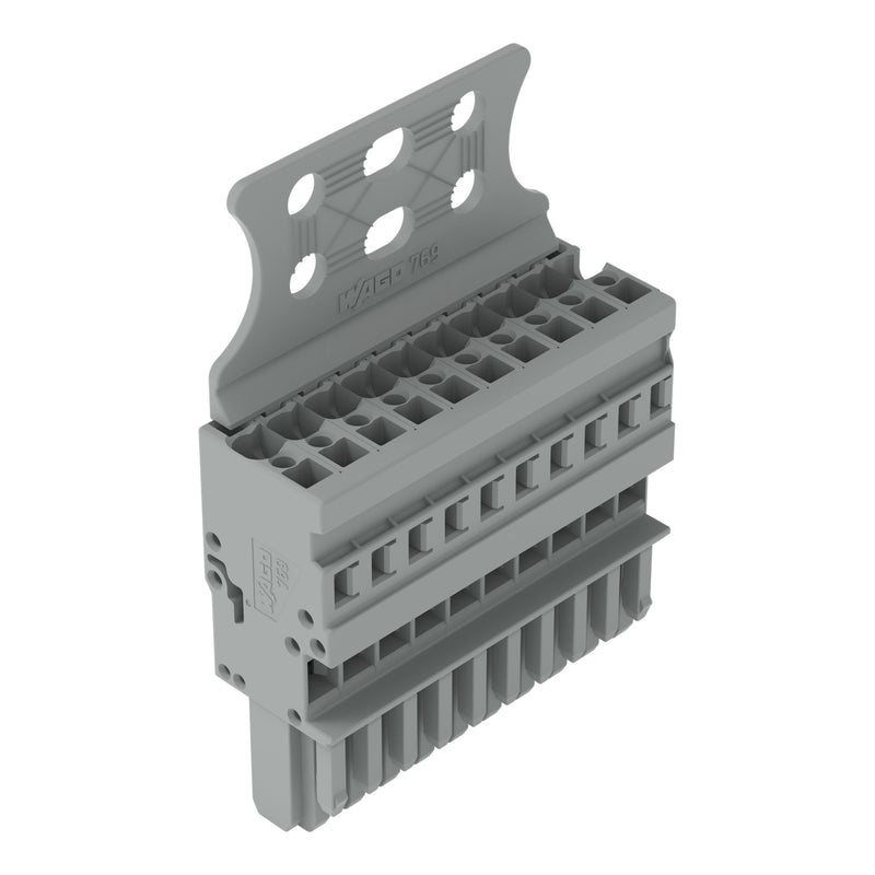 WAGO - Ein- und mehrpolige Klemmenleiste 1-Leiter-Federleiste 769-110/145-000 CAGECLAMP,4mm²,gr − 10 Stück