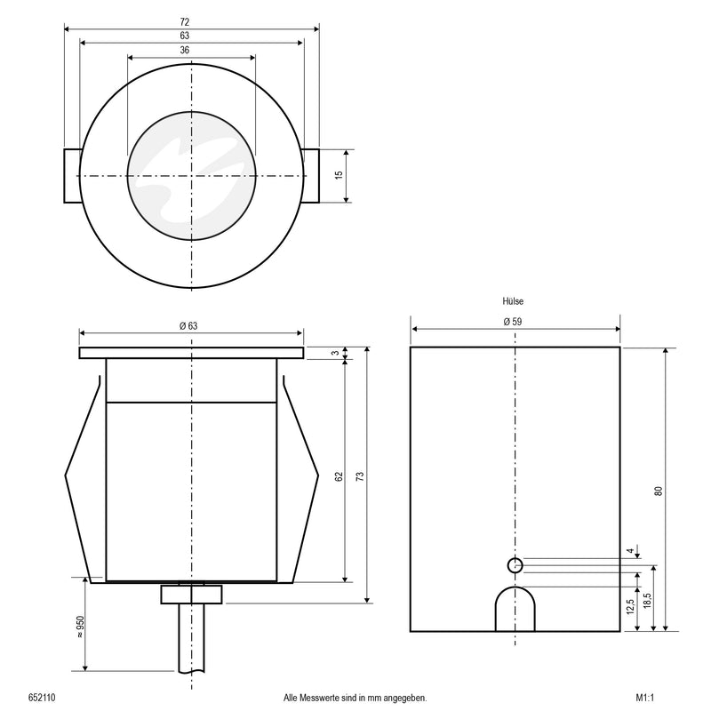 EVN Lichttechnik - Bodeneinbauleuchte LED-Bodeneinbauleuchte eds 652 110 230V 2W