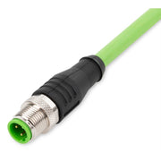 WAGO - Patchkabel Kupfer Industrie ETHERNET-Leitung M12D-St. 756-1201/060-050 axial,4-polig,grün − 1 Stück