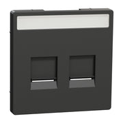 Merten - Einsatz/Abdeckung für Kommunikationstechnik Zentralplatte 2f.anth MEG4564-6034 für Modular Jack
