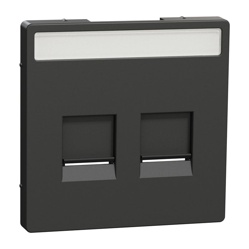 Merten - Einsatz/Abdeckung für Kommunikationstechnik Zentralplatte 2f.anth MEG4564-6034 für Modular Jack