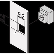 Schroff - Komponente für den Ausbau (Schaltschrank) 4-Kantmutter 21101007 (VE100)