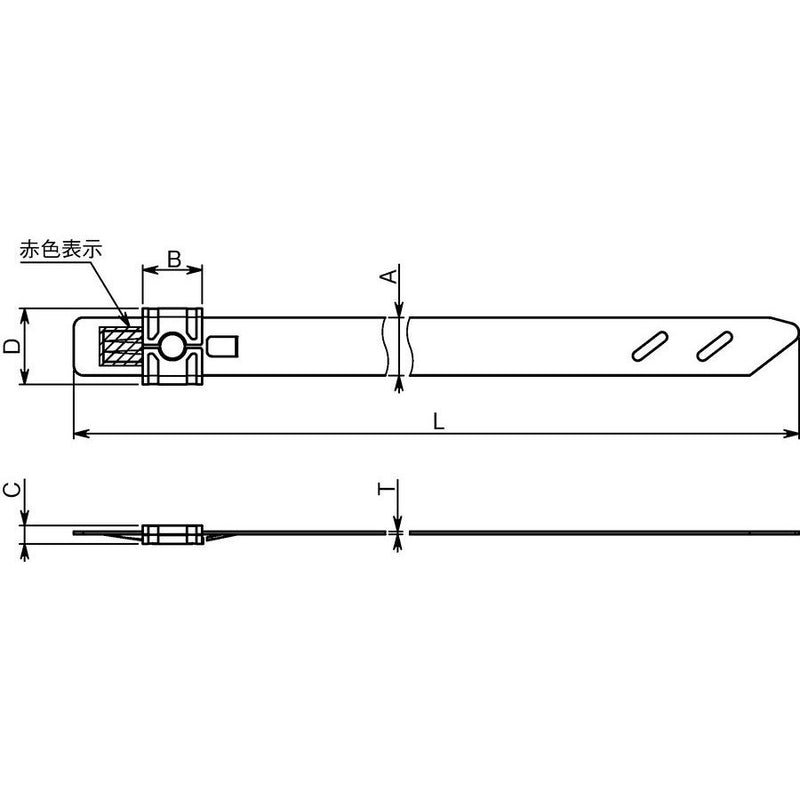HellermannTyton - Kabelbinder Edelstahlkabelbinder MST500M SS304 ML 50 509x8,9mm − 50 Stück