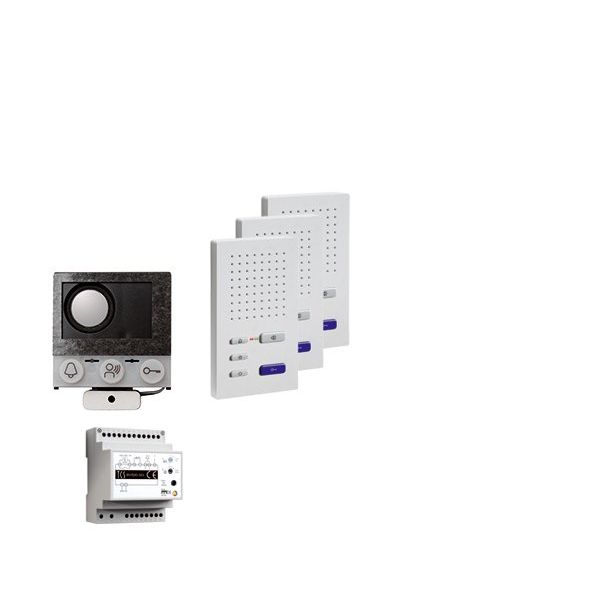 TCS Tür Control - Türsprech-Set audio:pack Einbau PAIF030/004 für 3 Wohneinheit