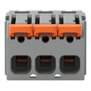 WAGO - Kabelsteckverbinder für Leiterplattensteckverbinder 1-Leiter-Federleiste,Hebel 2231-1103/327-000 PushinCAGECLAMP,grau − 100 Stück