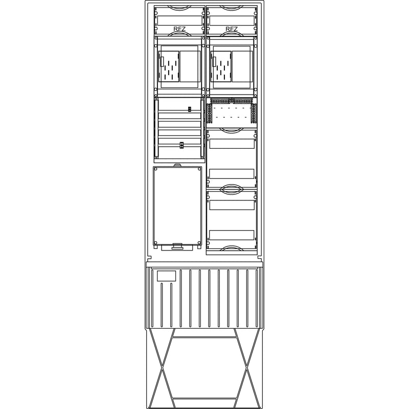 Elsta Mosdorfer - Zähler-Komplettschrank Zähleranschlusssäule ZS342B.S6.24 A340 S6 2Z BKEI 24TE