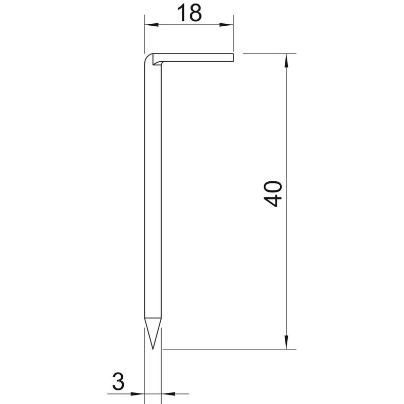 OBO Bettermann - Hakennagel 1101 3x40 − 250 Stück