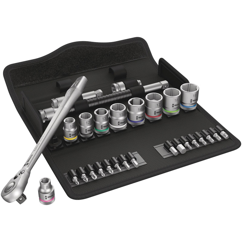 Wera - Werkzeugset Zyklop Metall-Knarrensatz 004048 3/8"-Antrieb, 28-tlg