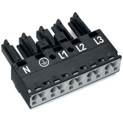 WAGO - Steckverbinder für steckbare Gebäudeinstallation Buchse 770-205 2x0,5-4mmq schwarz − 50 Stück