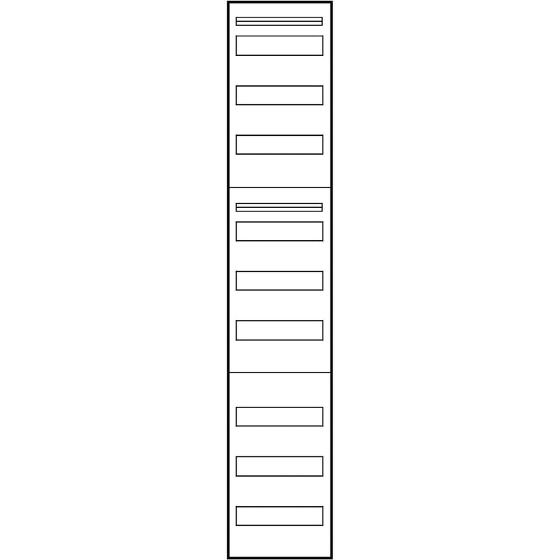 ABN - Verteilerfeld für Installationsverteiler Verteilerfeld VR19 1V 9xGerätetragsch
