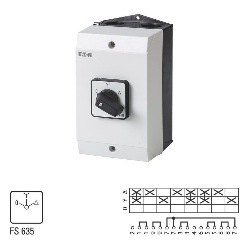 Eaton - Lastschalter Stern-Dreieck-Schalter T3 T3-4-3/I2 32A Aufbau rastend