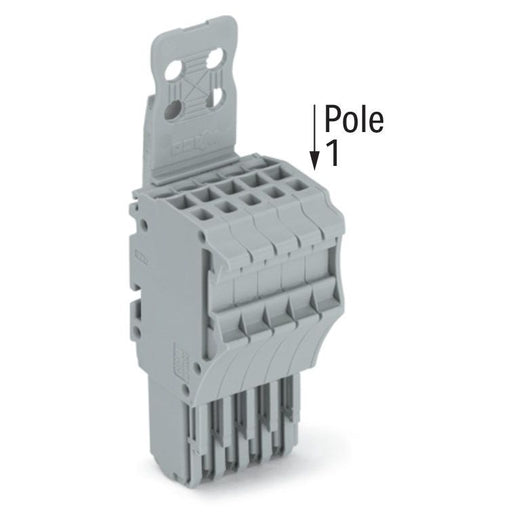 WAGO - Ein- und mehrpolige Klemmenleiste 1-Leiter-Federleiste 2020-105/143-000 CAGECLAMP,1,5mm²,gr − 50 Stück