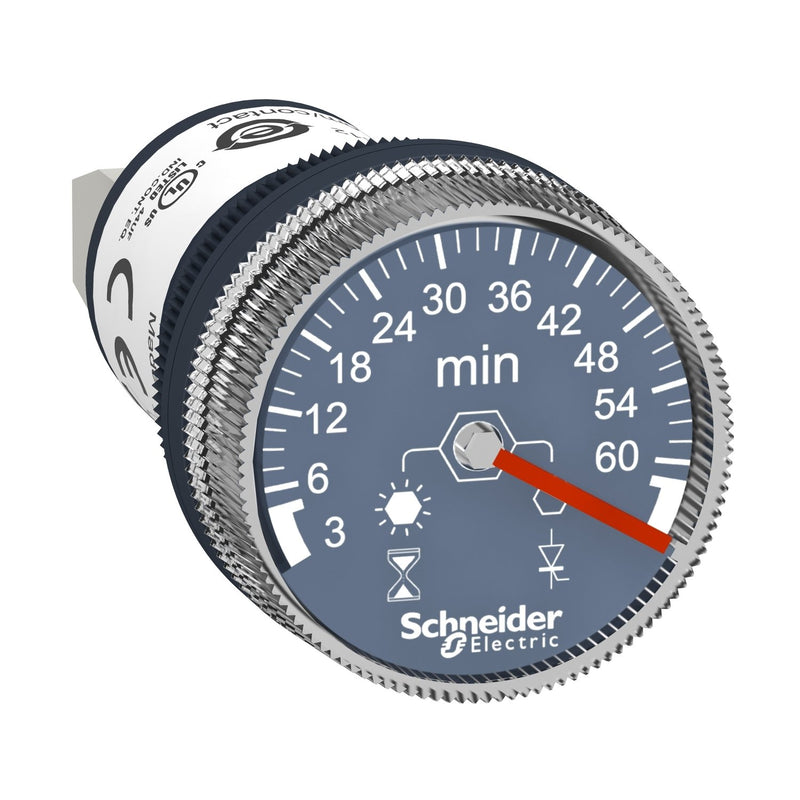 Schneider Electric - Zeitschalter für Installationsschalterprogramme Timer/Zeitrelais XB5DTGM5 3min bis 60min
