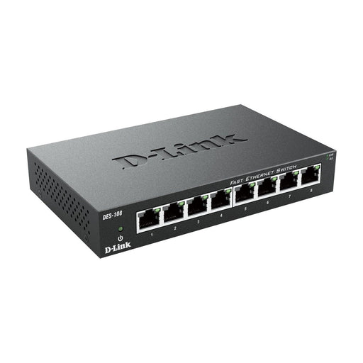DLink - Netzwerk Switch 8-Port Switch DES-108/E Layer 2, 10/100Mbit