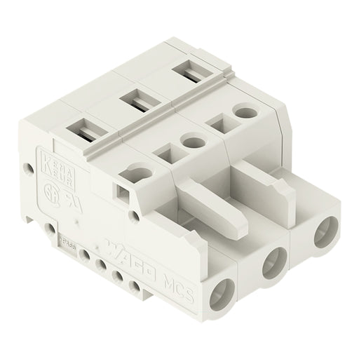 WAGO - Kabelsteckverbinder für Leiterplattensteckverbinder 1-Leiter-Federleiste 721-203/026-000 CAGECLAMP 2,5mm²,lgr − 100 Stück