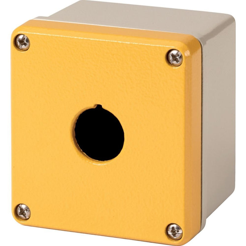 Eaton - Gehäuse für Befehls- und Meldegeräte Aufbaugehäuse Metall M22-I1MGE-SAL 1 Einbaustelle, gelb