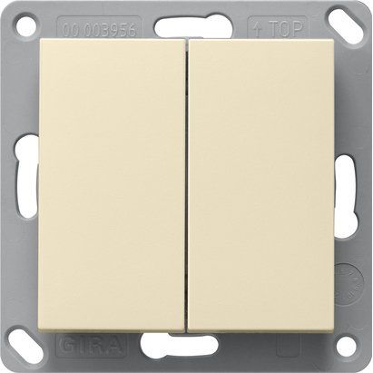 Gira - Bedienelement intelligent Wandsender 2-fach 246201 Cremeweiß