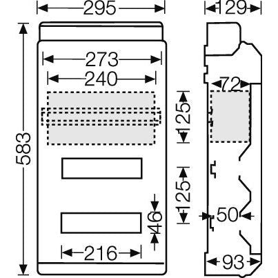 Hensel - Installationskleinverteiler Automatengehäuse 2reihig KV 9330