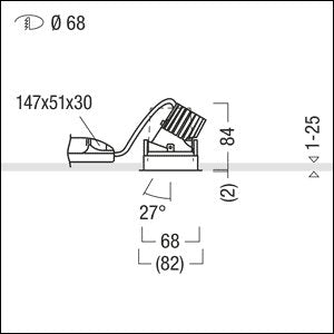 Zumtobel Group - Downlight/Strahler/Flutlicht LED - Downlight PANOS INF #60816920 3000K