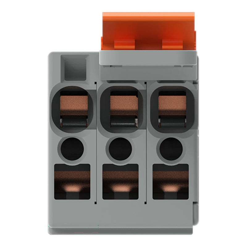 WAGO - Ein- und mehrpolige Klemmenleiste 1-Leiter-Federleiste 769-103/142-000 CAGECLAMP,4mm²,gr − 25 Stück