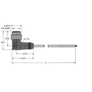 Turck - Konfektioniertes Sensor-Aktor-Kabel Feldbusleitung WSV-FBY49YE-0.3M/5D 4-polig